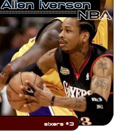 allen iverson nba sixers, story, the truth, photos, shoes, tattoos, dunks, wristbands, profile